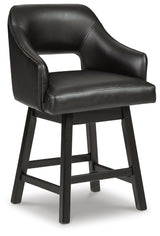 Tallenger 2-Piece Bar Stool in Black/Dark Brown from Ashley Furniture - Luna Furniture