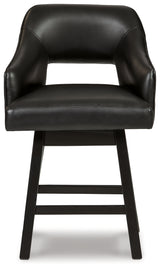 Tallenger 2-Piece Bar Stool in Black/Dark Brown from Ashley - Luna Furniture