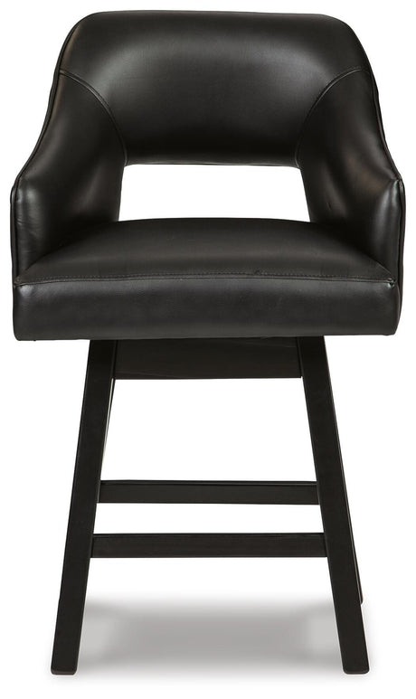 Tallenger 2-Piece Bar Stool in Black/Dark Brown from Ashley - Luna Furniture