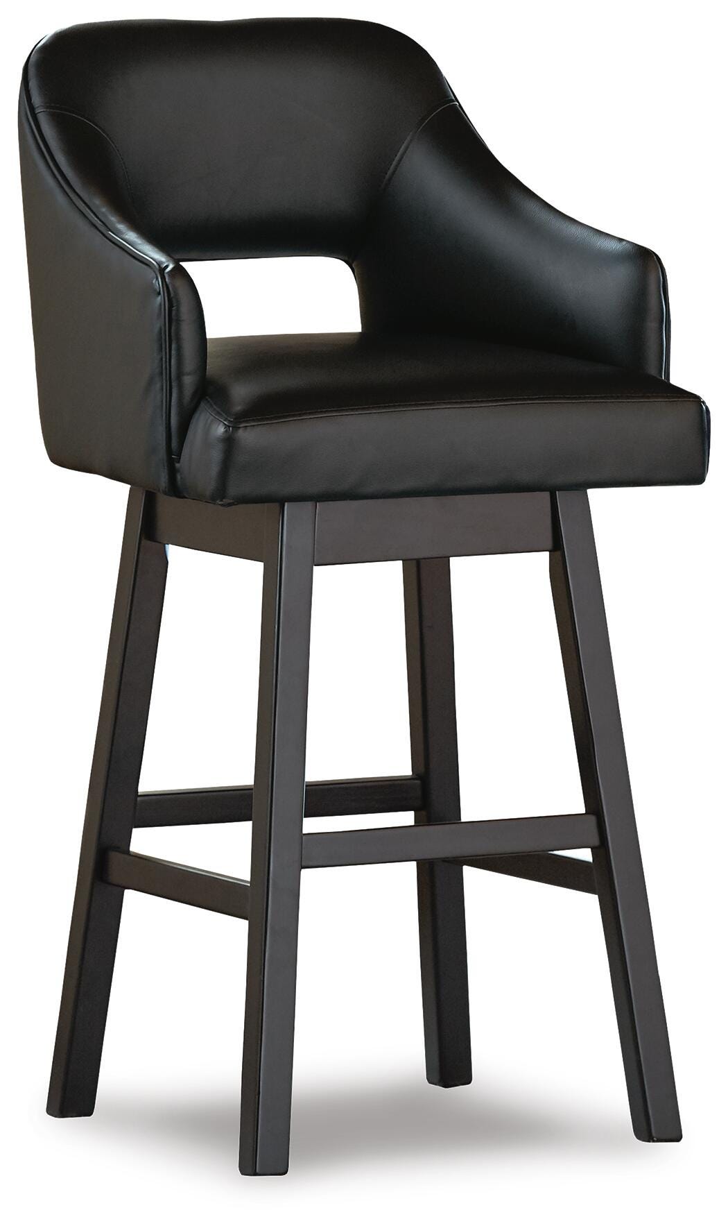 Tallenger Black/Dark Brown Bar Height Barstool, Set of 2 from Ashley Furniture - Luna Furniture