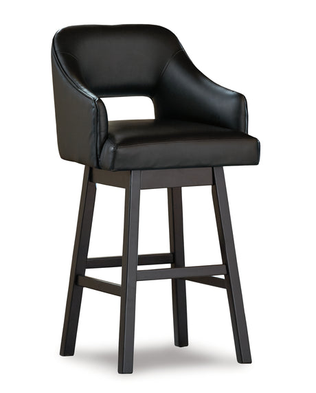 Tallenger 2-Piece Bar Stool in Black/Dark Brown from Ashley - Luna Furniture