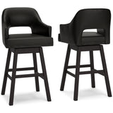 Tallenger 2-Piece Bar Stool in Black/Dark Brown