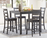Bridson Gray 5-Piece Counter Height Set from Ashley Furniture - Luna Furniture