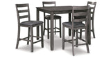 Bridson Gray 5-Piece Counter Height Set from Ashley Furniture - Luna Furniture