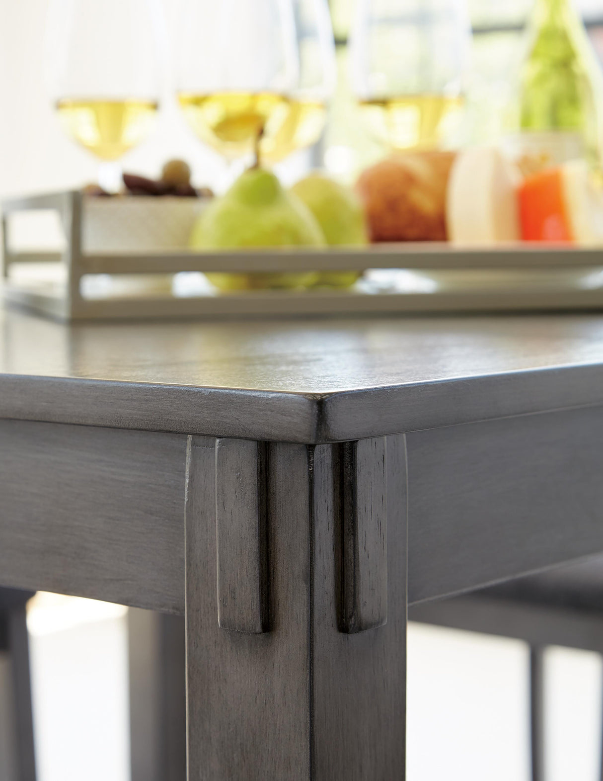 Bridson Gray 5-Piece Counter Height Set from Ashley Furniture - Luna Furniture
