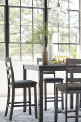 Bridson Gray 5-Piece Counter Height Set from Ashley Furniture - Luna Furniture