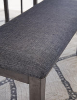 Bridson Gray Dining Table and Chairs with Bench from Ashley Furniture - Luna Furniture