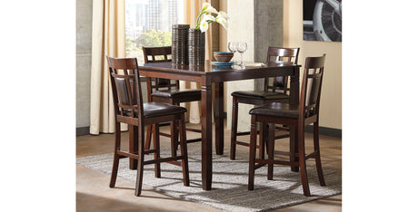 Bennox Brown 5-Piece Counter Height Set from Ashley Furniture - Luna Furniture