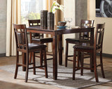 Bennox Brown 5-Piece Counter Height Set from Ashley Furniture - Luna Furniture