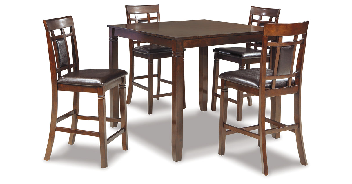 Bennox Brown 5-Piece Counter Height Set from Ashley Furniture - Luna Furniture
