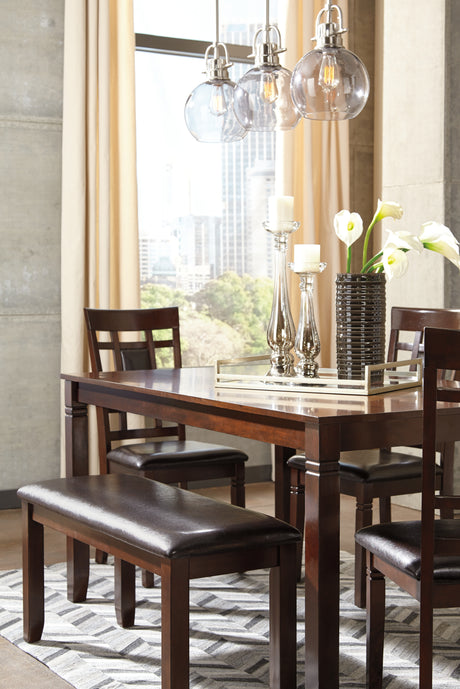 Bennox Brown Dining Table and Chairs with Bench from Ashley - Luna Furniture