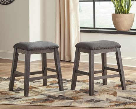 Caitbrook Gray Counter Height Dining Table and 4 Barstools from Ashley - Luna Furniture