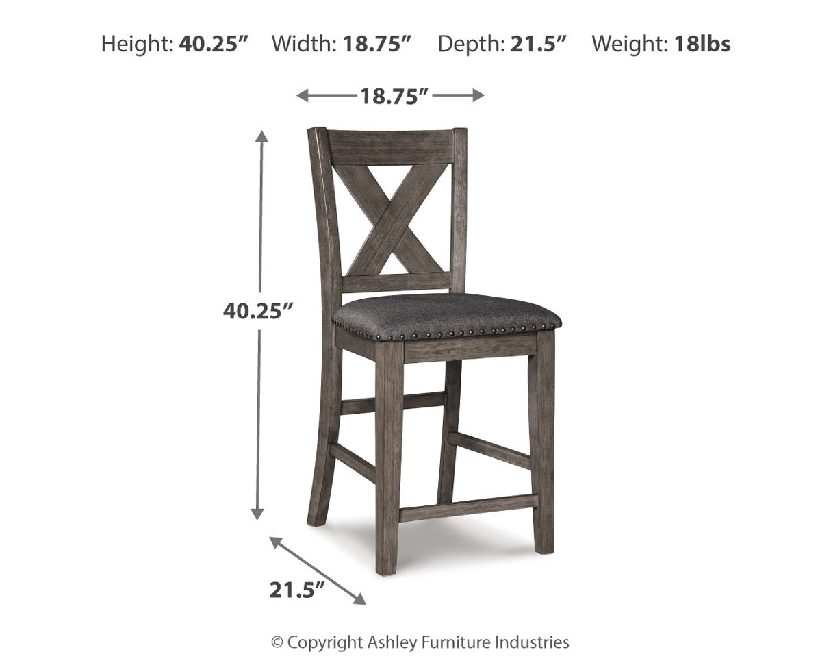 Caitbrook Gray Counter Height Dining Table and 4 Barstools from Ashley Furniture - Luna Furniture