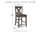 Caitbrook Gray Counter Height Dining Table and 4 Barstools from Ashley Furniture - Luna Furniture
