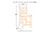 Caitbrook Gray Counter Height Dining Table and 4 Barstools from Ashley Furniture - Luna Furniture