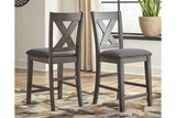 Caitbrook Gray Counter Height Dining Table and 4 Barstools from Ashley Furniture - Luna Furniture