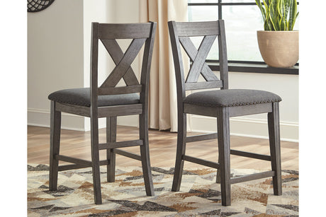 Caitbrook Gray Counter Height Dining Table and 4 Barstools from Ashley Furniture - Luna Furniture