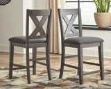 Caitbrook Counter Height Dining Table and 4 Barstools in Gray from Ashley - Luna Furniture