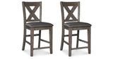 Caitbrook Counter Height Dining Table and 2 Barstools in Gray from Ashley - Luna Furniture