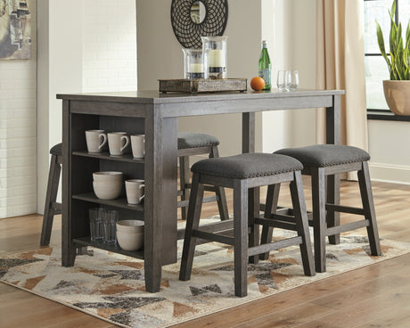 Caitbrook Gray 5-Piece Counter Height Set w/ Stools from Ashley - Luna Furniture