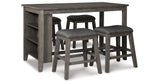 Caitbrook Gray 5-Piece Counter Height Set w/ Stools from Ashley - Luna Furniture