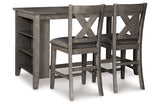 Caitbrook Gray Counter Height Dining Table and 2 Barstools from Ashley - Luna Furniture