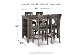 Caitbrook Gray Counter Height Dining Table and 4 Barstools from Ashley Furniture - Luna Furniture