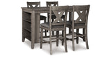Caitbrook Counter Height Dining Table and 2 Barstools in Gray from Ashley - Luna Furniture