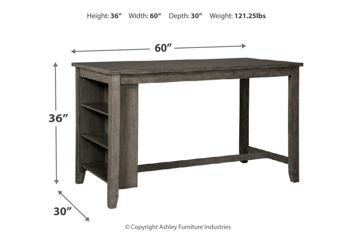 Caitbrook Gray Counter Height Dining Table and 4 Barstools from Ashley Furniture - Luna Furniture