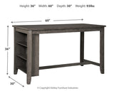 Caitbrook Gray 5-Piece Counter Height Set from Ashley - Luna Furniture