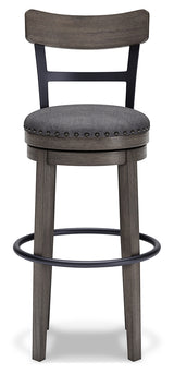 Caitbrook Gray Bar Height Barstool from Ashley - Luna Furniture