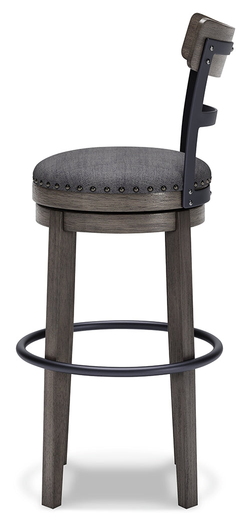 Caitbrook Gray Bar Height Barstool from Ashley - Luna Furniture