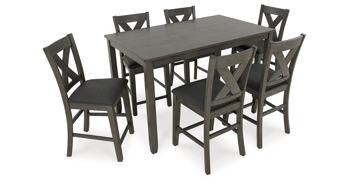 Caitbrook Gray 7-Piece Counter Height Set from Ashley - Luna Furniture