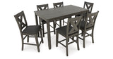 Caitbrook Gray 7-Piece Counter Height Set from Ashley - Luna Furniture