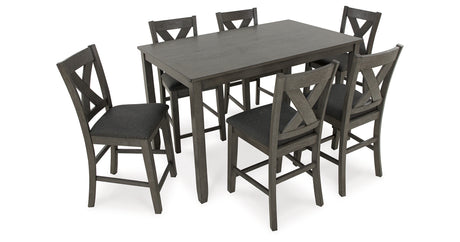 Caitbrook Gray 7-Piece Counter Height Set from Ashley - Luna Furniture