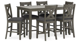 Caitbrook Gray 7-Piece Counter Height Set from Ashley - Luna Furniture