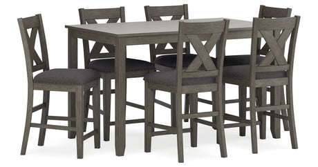 Caitbrook Gray 7-Piece Counter Height Set from Ashley - Luna Furniture