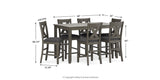 Caitbrook Gray 7-Piece Counter Height Set from Ashley - Luna Furniture