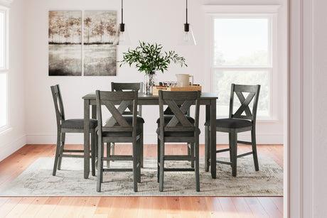 Caitbrook Gray 7-Piece Counter Height Set from Ashley - Luna Furniture
