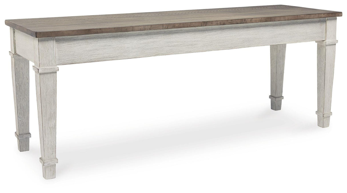 Skempton White/Light Brown Storage Bench from Ashley - Luna Furniture