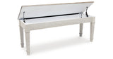 Skempton White/Light Brown Storage Bench