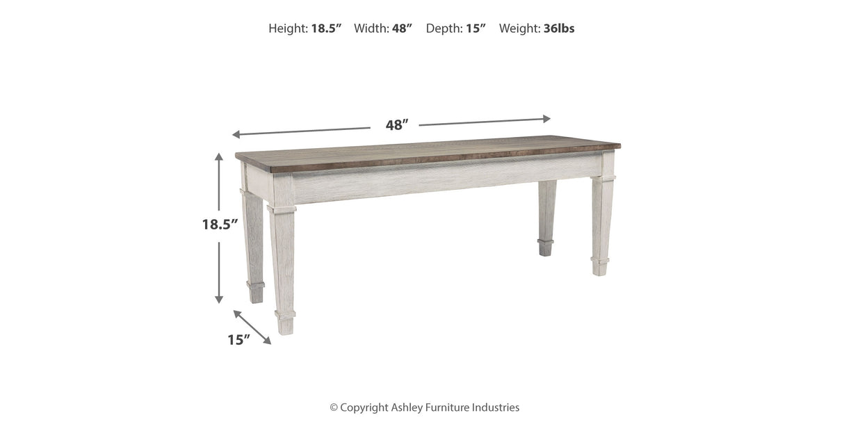 Skempton White/Light Brown Storage Bench