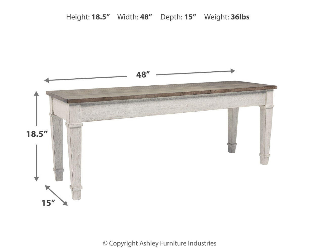 Skempton White/Light Brown Storage Bench from Ashley - Luna Furniture