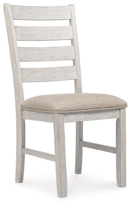 Skempton White/Light Brown Rectangular Dining Set from Ashley Furniture - Luna Furniture