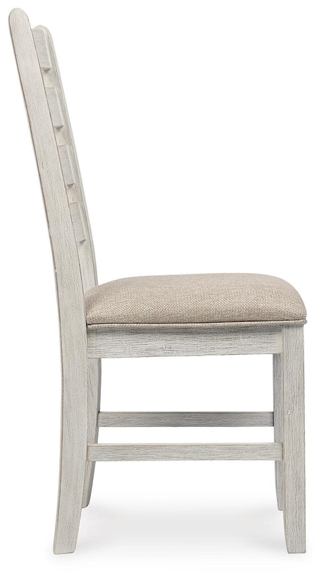 Skempton White/Light Brown Rectangular Dining Set from Ashley Furniture - Luna Furniture
