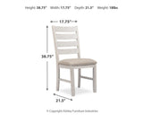 Skempton White/Light Brown Dining Chair, Set of 2 from Ashley Furniture - Luna Furniture