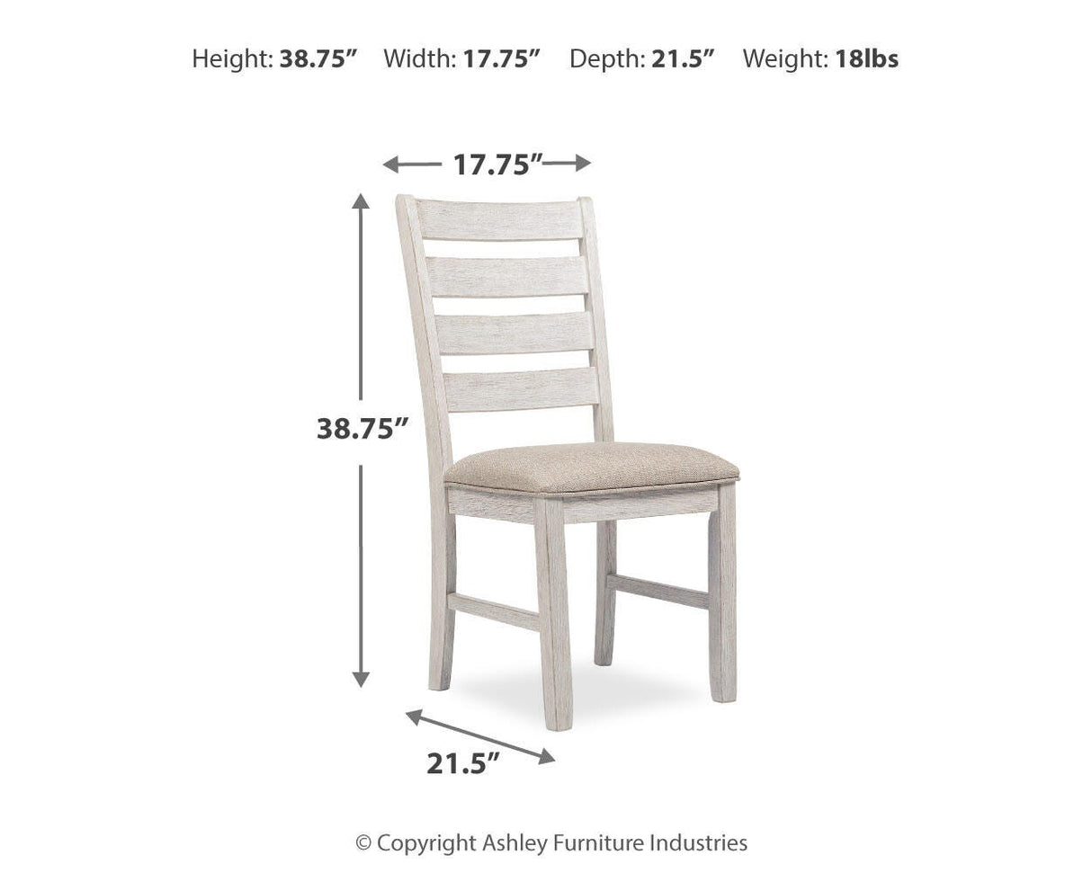 Skempton White/Light Brown Rectangular Dining Set from Ashley Furniture - Luna Furniture