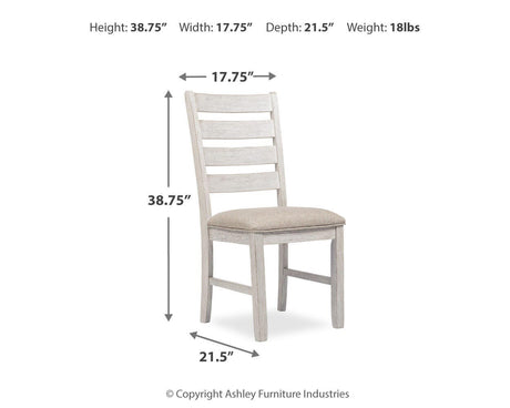 Skempton White/Light Brown Rectangular Dining Set from Ashley Furniture - Luna Furniture
