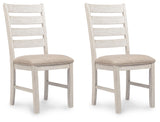 Skempton White/Light Brown Dining Chair, Set of 2 from Ashley - Luna Furniture