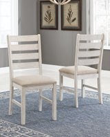 Skempton White/Light Brown Dining Chair, Set of 2 from Ashley - Luna Furniture